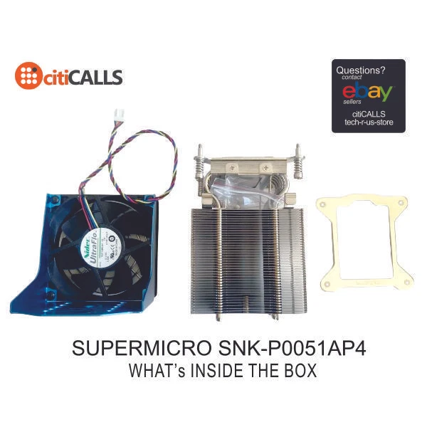 Supermicro Fan SNK-P0051AP4 4U Active Xeon CPU Heat Sink for X9 LGA1155/1150 - Image 2 of 4