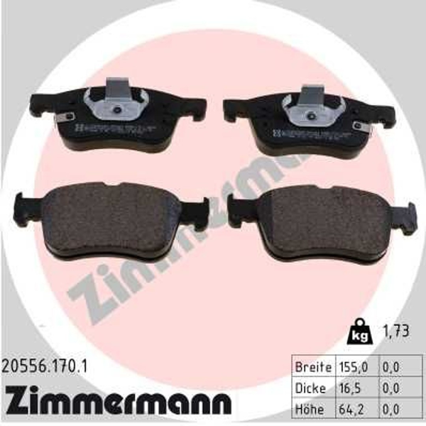 Zimmermann BremsbelÄGe Passend FüR Ford Focus HN HP HM Kuga DFK-image