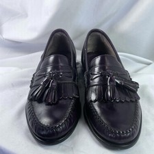 G.H. Bass and Co. Jeffrey Men s 9M Burgundy Leather Slip Tassel LoafersShoes EUC