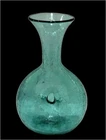 Vintage Blenko Doughnut Sea Green Bottle/Vase. Crackle Glass. #441-S , 1944-1953
