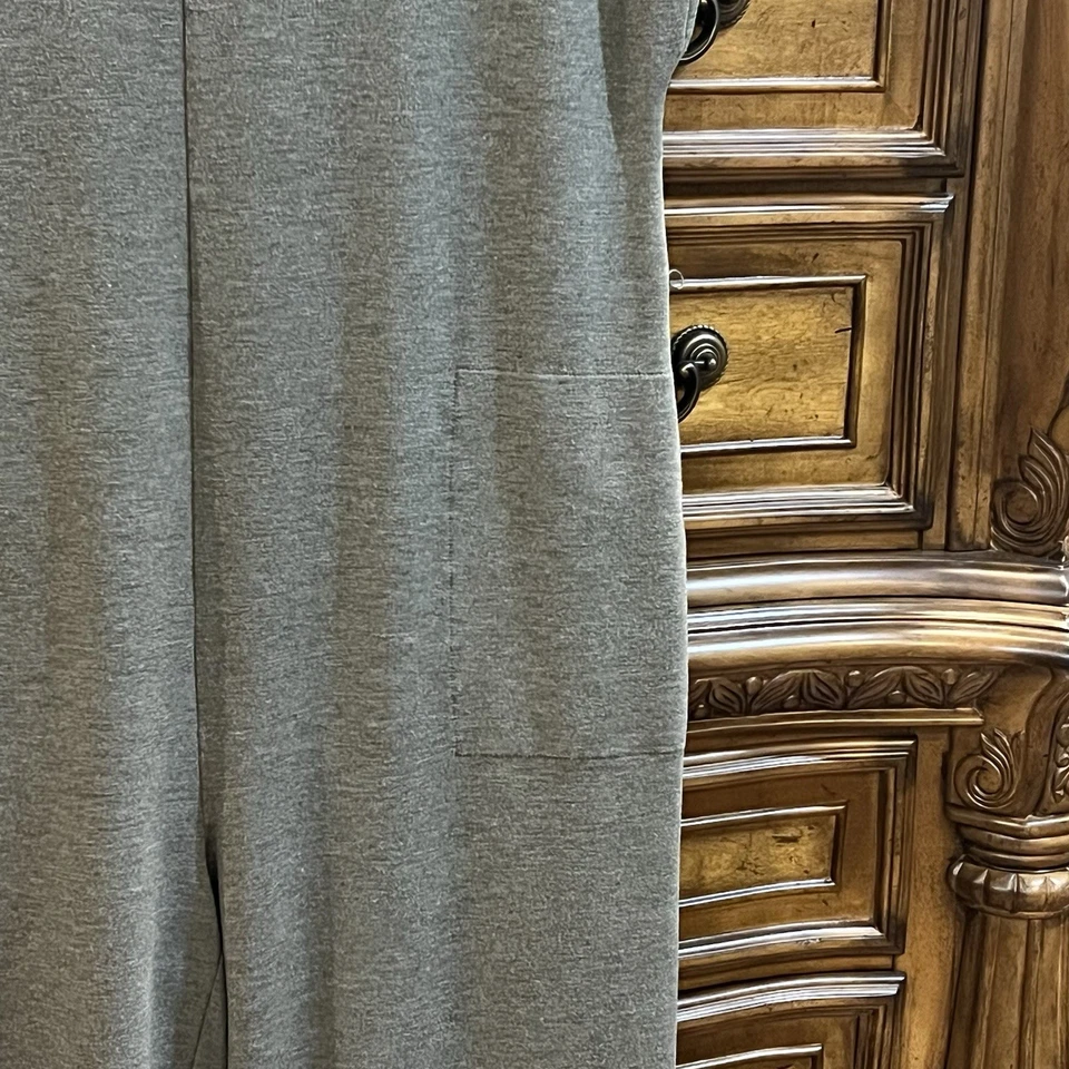 J. Jill Jumpsuit Size Small Petite Jersey Knit Gray Wide Leg Capri Minimalist - Image 4 of 4