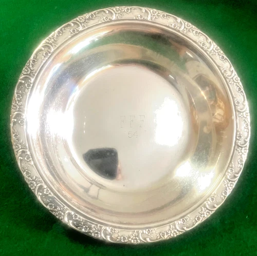 Fifty Funny Fellows Mobile, Al. Mardi Gras Krewe Favor 1954 Sterling Dish 100g