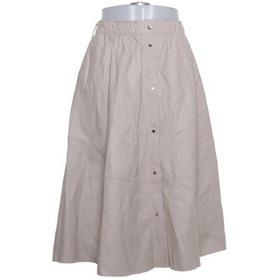 Zara Basic, Rock, Größe: XL, Beige, Baumwolle/Polyester/Viskose, Einfarbig #SIu