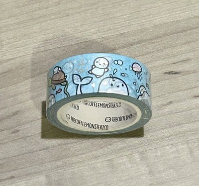 New TheCoffeeMonsterzCo  Opalescent Oceans  Washi Tape Roll 18 mm TCMC