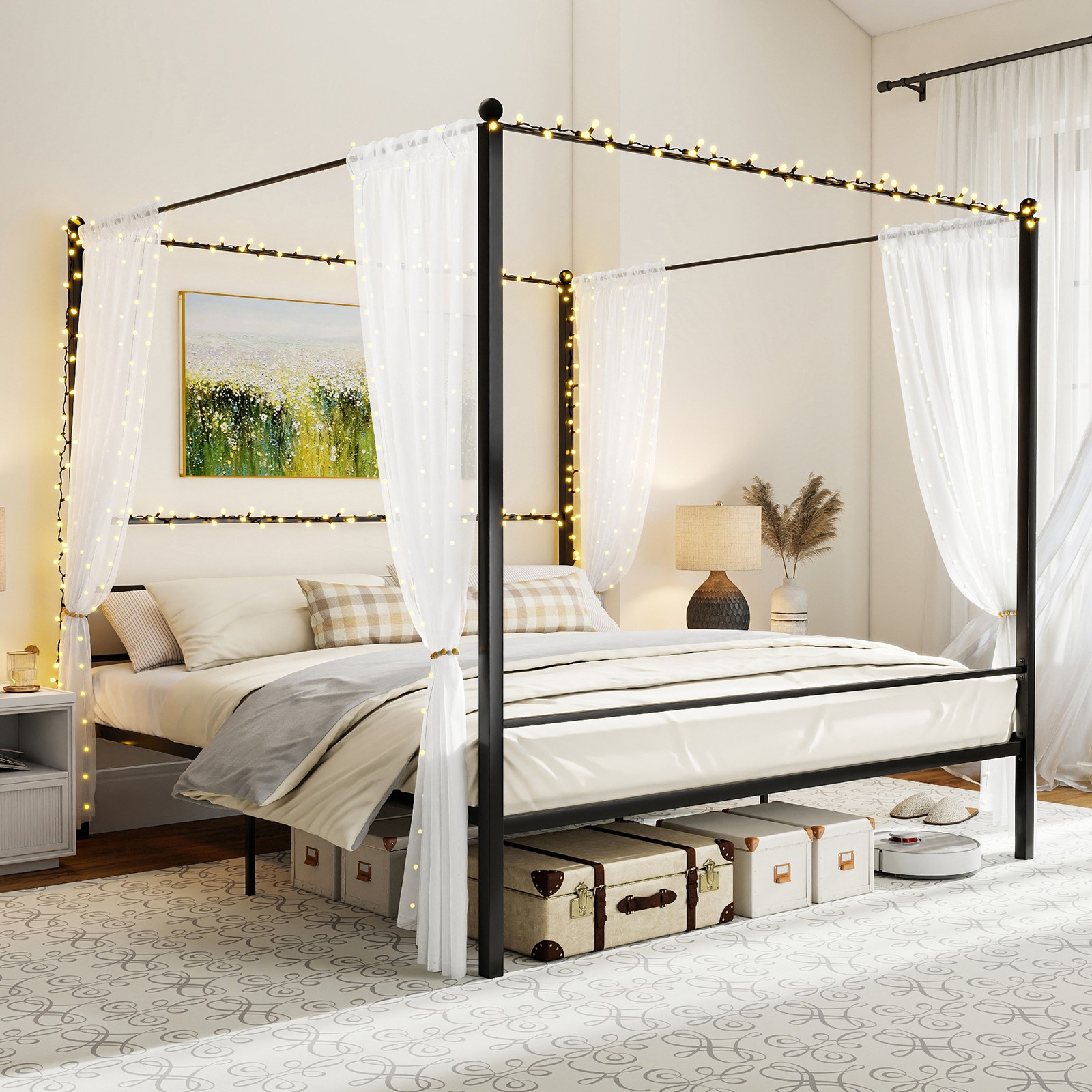 Platform Bed Frame Mattress Foundation W/ Slat Support
