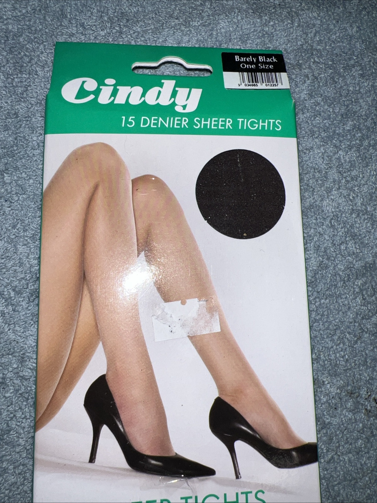 cindy 15 Denier Tights Barely Black One Size X4
