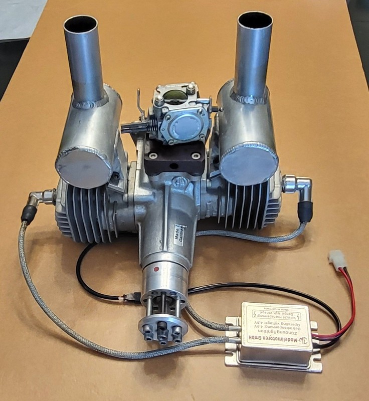 3W Twin Cylinder 100 cc Two Stroke Model Airplane Engine Made in Germany