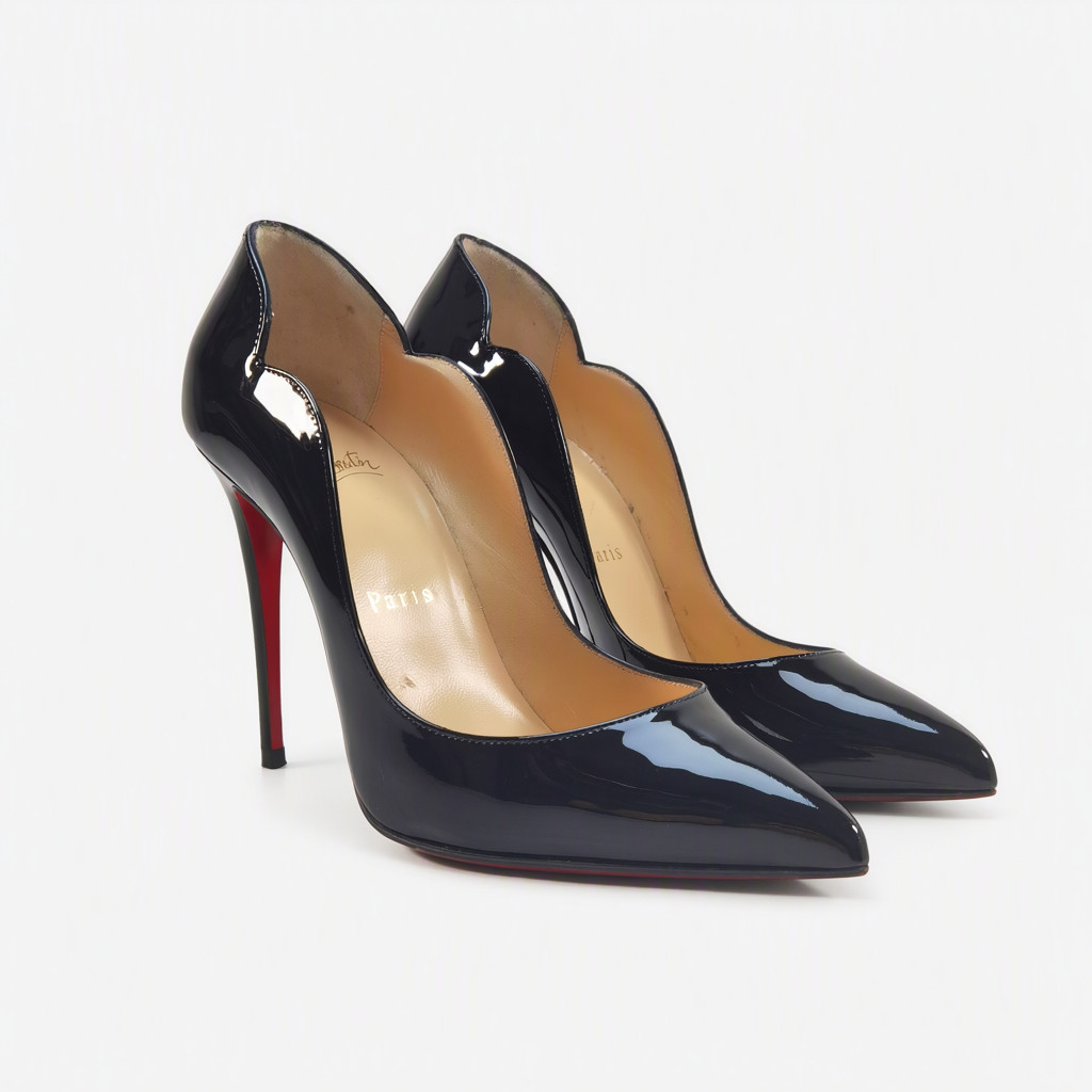 Christian Louboutin Hot Chick 100 charol negro [talla EU 36 UK 3 US 6]
