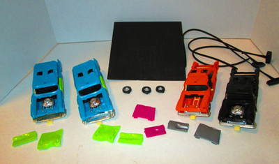 Lot of 4 - 1970 KENNER SSP SMASH-UP DERBY  57 Chevy Ford Cars Demolition Ramp