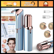 Electric Facial Hair Removal for Women - 3 Replacement Heads, Painless  Portabl
