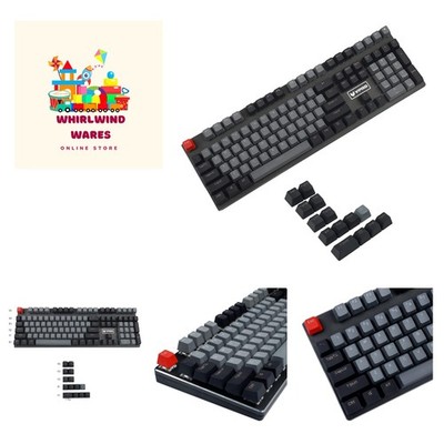 Rainbow Carbon Sunset PBT Keycaps - Elegant OEM Profile for Mechanical Keyboards