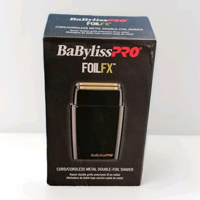 Babyliss Pro FoilFX Cord.Cordless Metal Double Foil Shaver, Black New OB