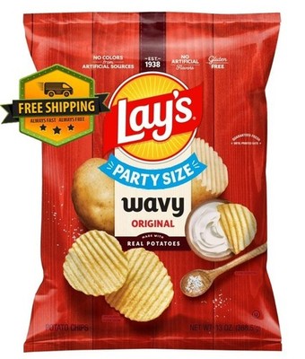 Lay s Original Wavy Potato Chips, 13-Ounce Party Size Bag