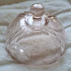 Pink Depression Glass Dome Lid (ONLY)For Butter Dish Jeannette Pink Madrid