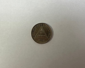 1919 Nicaragua 5 Centavos, Low Mintage Copper/Nickel Coin - KM#12