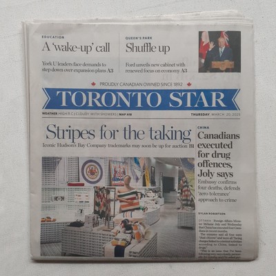 March 20 2025 Toronto Star Hudson's Bay Co Zach Cherry Tramell Tillman Severance