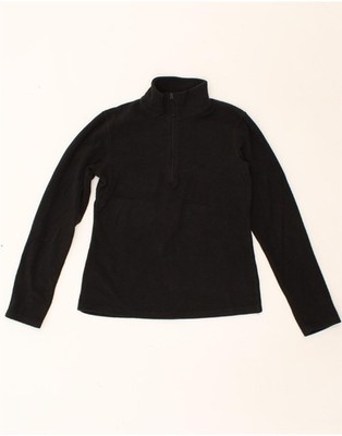 Mountain Warehouse Damen-Fleecepullover mit Reißverschluss am Ausschnitt UK 10 Small schwarz YZ04