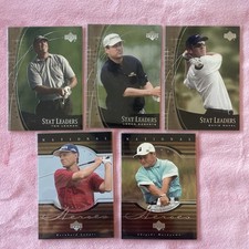 2001 Upper Deck, Golf Stat Leaders Card Lot Of 5 All In Excellent Condition