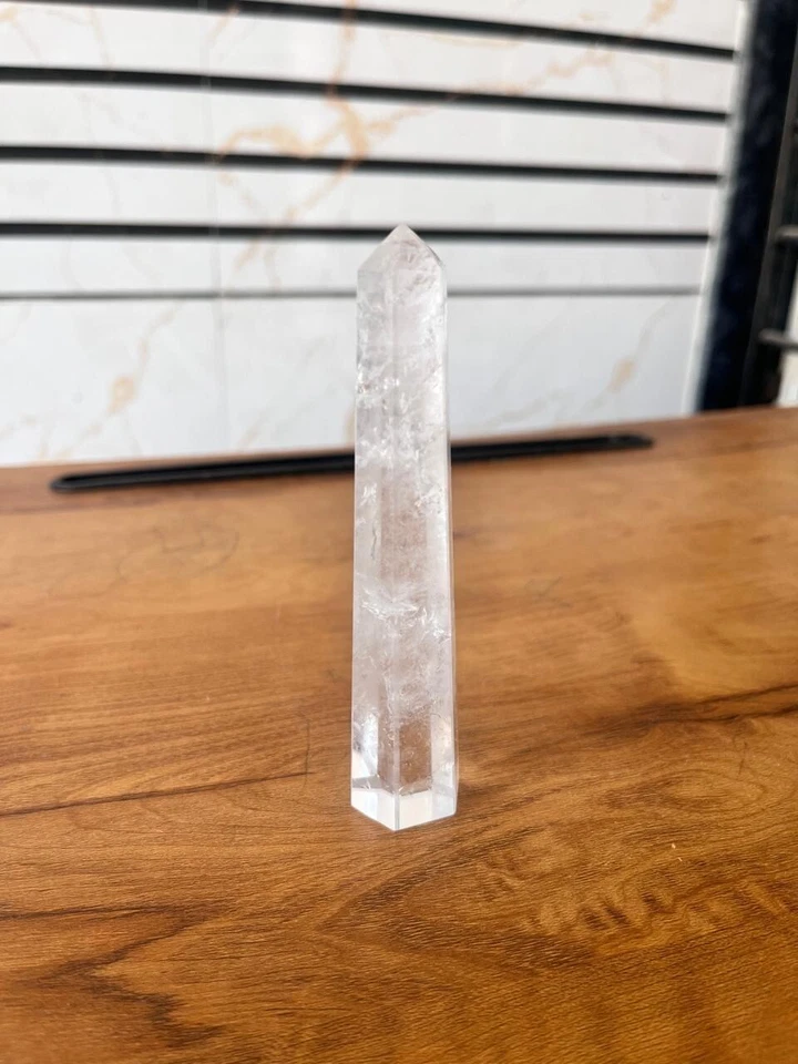 1 pezzo cristallo di quarzo trasparente punta cristallo fatto a mano casa uff... - Immagine 4 di 4