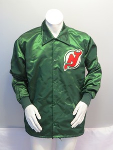 New-Jersey-Devils-Jacket-VTG-Green-Windbreaker-by-Starter-Men-039-s-Large