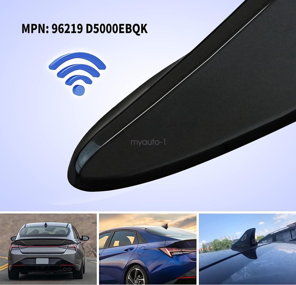 Shark Fin Antenna Cover For Kia Optima 2014-2020 - Black ABS, No Drilling Needed