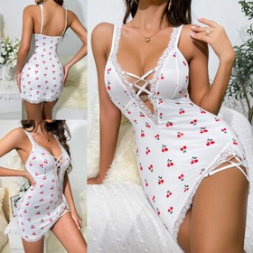 Sexy Lingerie for Women Slip Dress Negligee V-Neck Babydoll Underwear Sleepwear