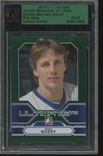 2012-13 ITG Ultimate Memorabilia Mike Bossy Base Card Emerald /60