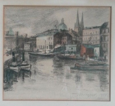 WILHELM WAGNER (1887-1968) GERMAN ORIGINAL PAINTING BERLIN 1934
