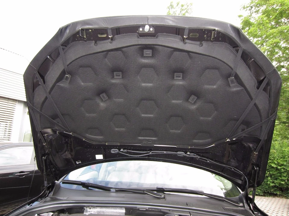 SUJETADOR CAPÓ COCHE ASPECTO FIBRA CARBONO se adapta a Volvo S80 2006-2016 Máscara delantera nariz Foto 3 de 4