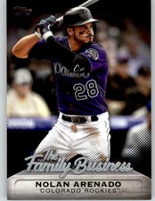 2019 Topps Update NOLAN ARENADO The Family Business BLACK /299 Rockies #FB-20
