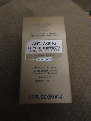 Equate Beauty Anti-Aging Complete Effects Daily Moisturizer, 1.7 fl. oz, New 