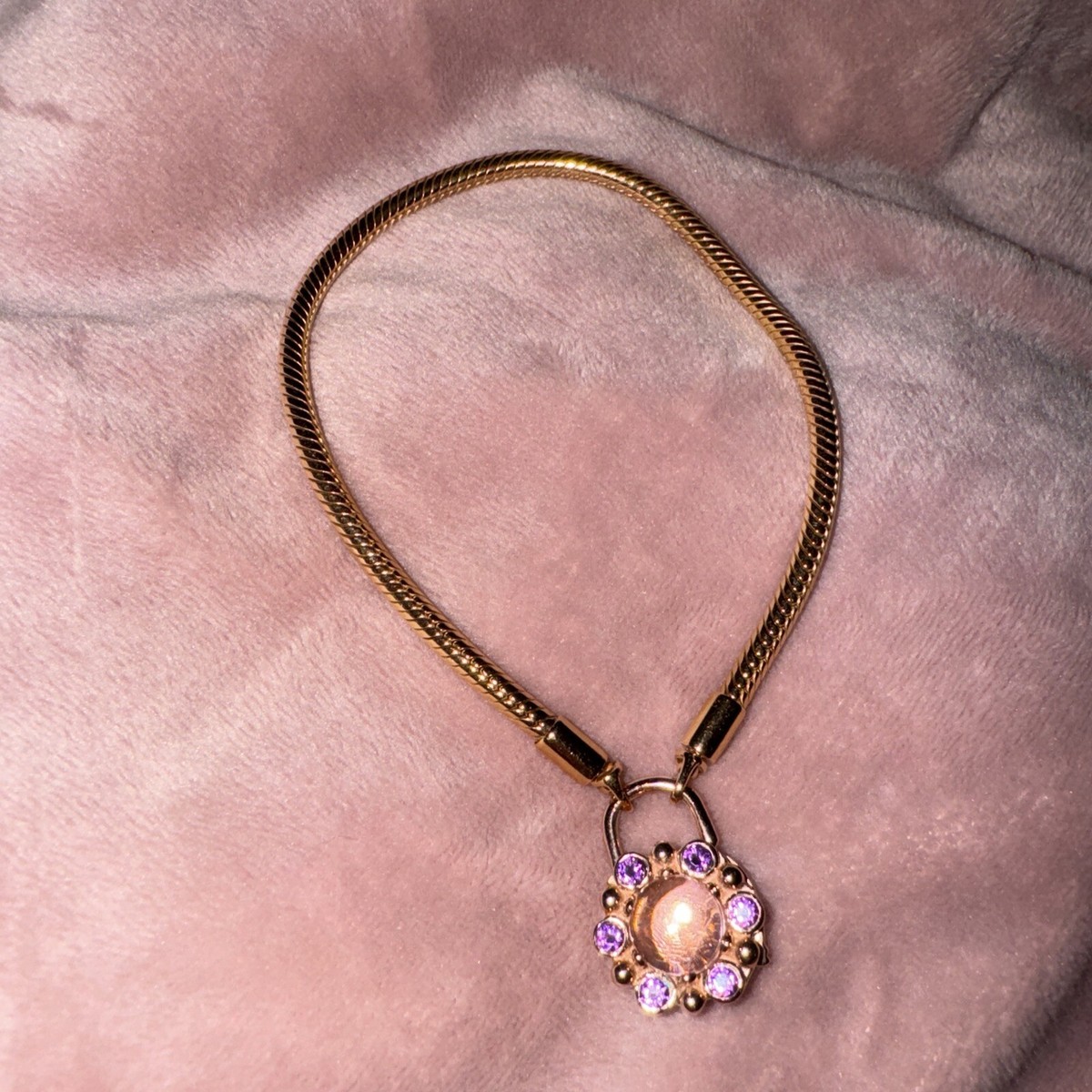 PANDORA Moments Rose Padlock Bracelet, Heraldic Radiance