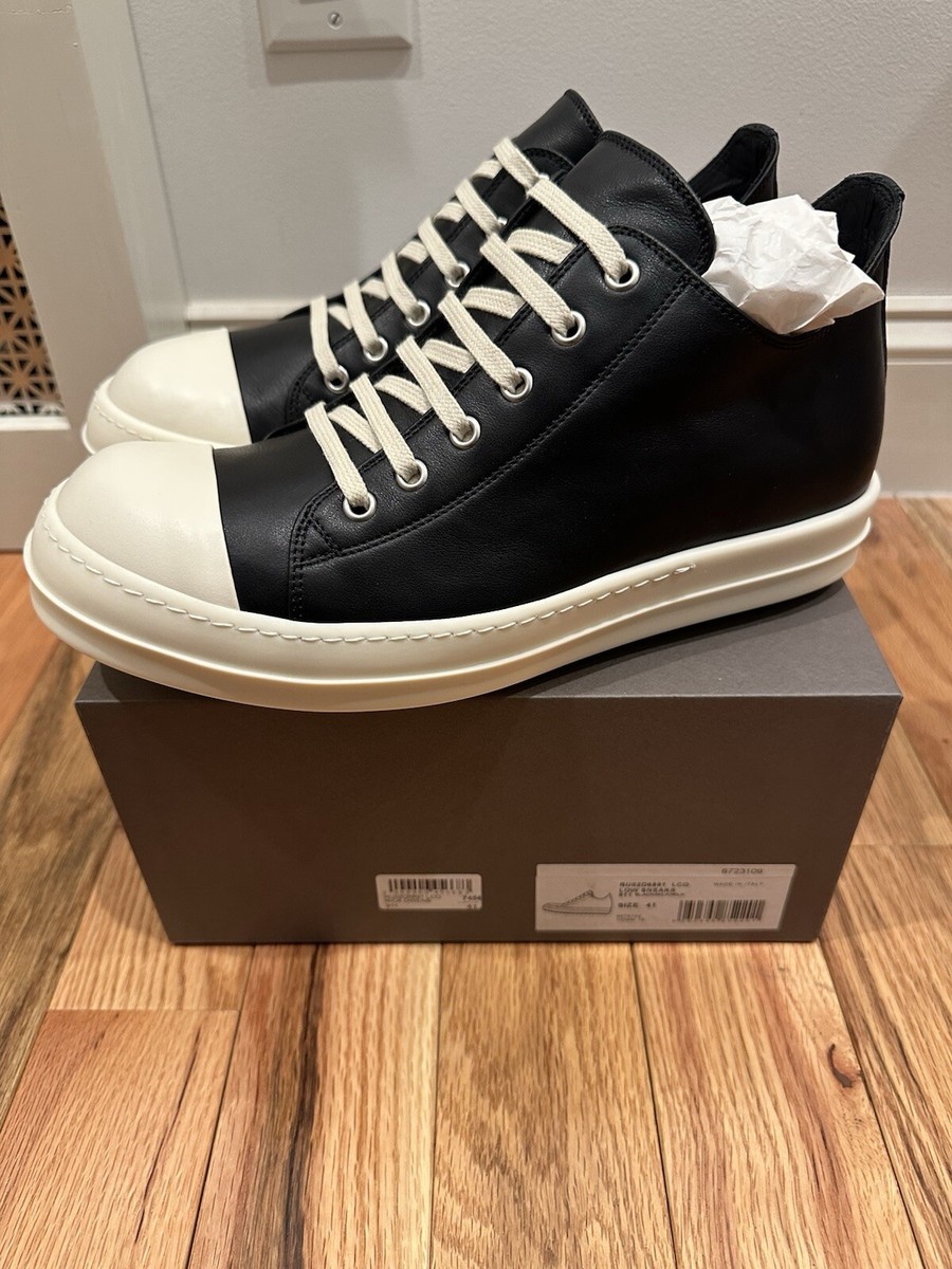 Rick Owens Mainline Ramones Low Black Milk Size EU41/US8 | eBay
