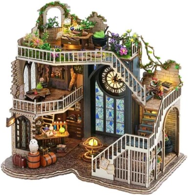 CuteBee 3D Miniature Magic Workshop DIY Dollhouse Kit Including