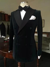 Mens Luxury Velvet Tuxedo Blazer Elegant Jacket for Parties, Proms, and Wedding