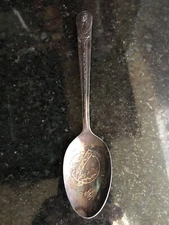 Vintage John F. Kennedy And Friendship 7 Spacecraft Silver Plated Spoon.