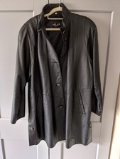 Milan Fine Leather Coat Size 14 Real Leather Designer Coat