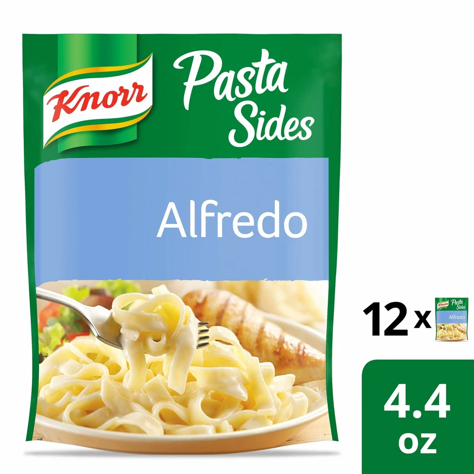 Lados de pasta Knorr para una deliciosa comida rápida Alfredo 4,4 oz (paquete de 12) Foto 2 de 4