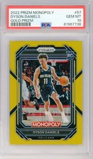 2022-23 Panini Prizm Monopoly DYSON DANIELS GOLD Prizm RC Rookie 24/49 PSA 10