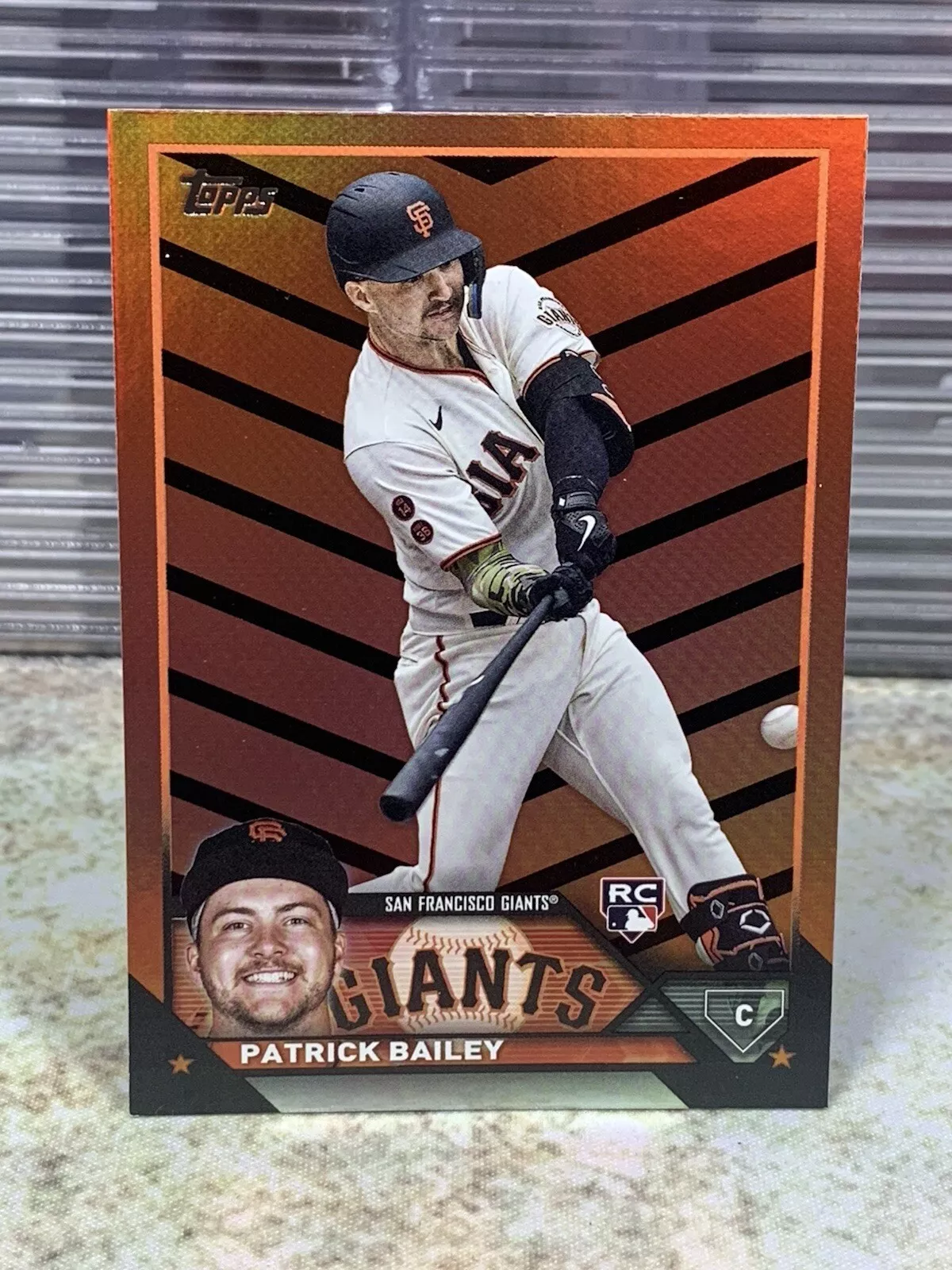 2023 Topps Update #US8 Patrick Bailey Orange & Black Holiday Foil SF Giants