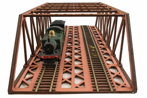WWS Double Track Hi-Detail Red MDF Girder Bridge 450mm – OO/HO Model Railway - Picture 6 of 8