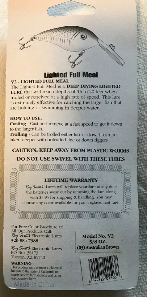 Comida completa iluminada electrónica vintage Ray Scott's marrón australiano Foto 2 de 2