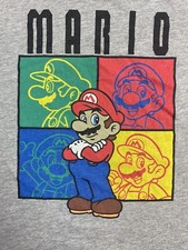 Vintage Style Nintendo Super Mario Bros T Shirt XL Pop Art Spellout B6