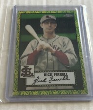 2021 Topps Chrome Platinum Anniversary Rick Ferrell  St. Louis Green/Yellow /99