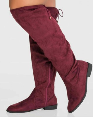 wide width over the knee flat boots