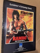 RAMBO: FIRST BLOOD PART II (1985) Stallone, Rare exhibitors campaign pressbook