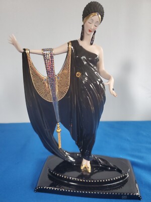 Franklin Mint Erte Limited Edition Art Deco Glamour Porcelain Lady