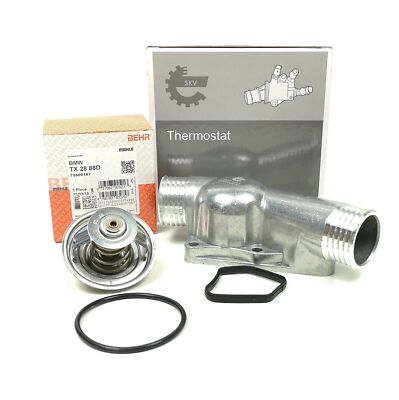 BEHR 88°C Thermostat + Alu Thermostatgehäuse für BMW E36 E34 bis 11.1995 M50 M52
