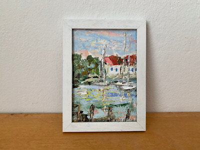 Niederlande Volendam Ölgemälde auf Leinwand Tafel Holländisches Fischerdorf Kunstwerk