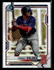 2021 Bowman Draft #BDC-96 Freddy Valdez Chrome Refractor card
